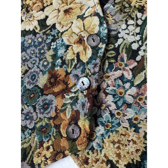 Vintage tapestry vest women’s M - Picture 2 of 7
